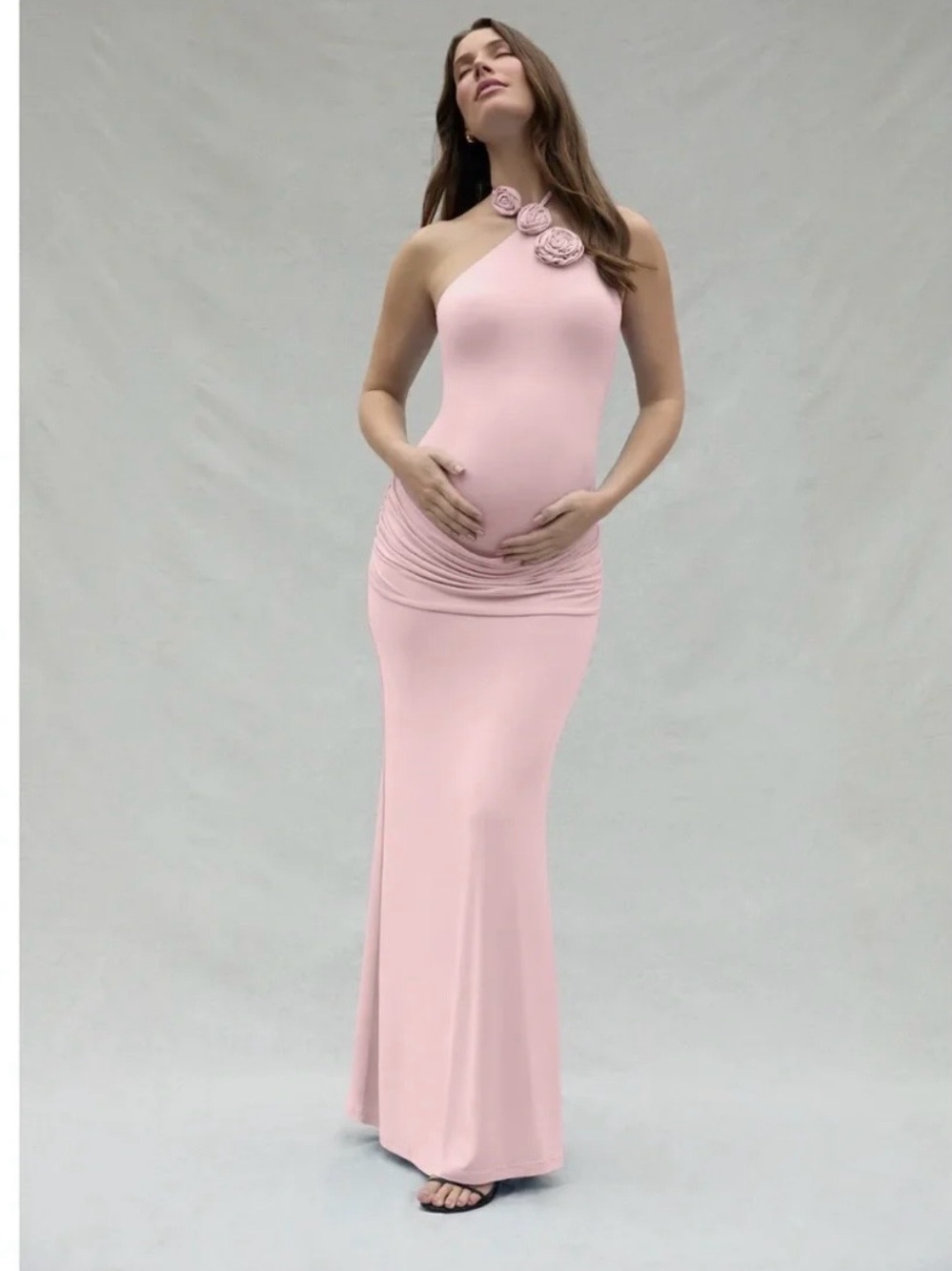 Bumpsuit - The Jenny - Pink Maxi Maternity Dress